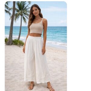 Free People XS Wide Leg Gauze Pants